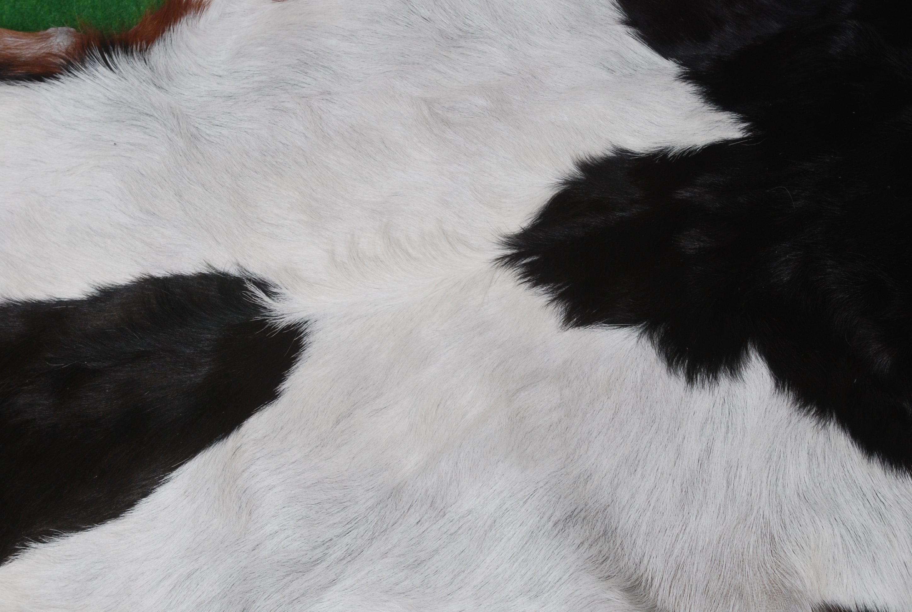 Handcrafted Black and White Goat Skin Rug - Soft and Durable Hair-On Leather - Celestial Leather Limited