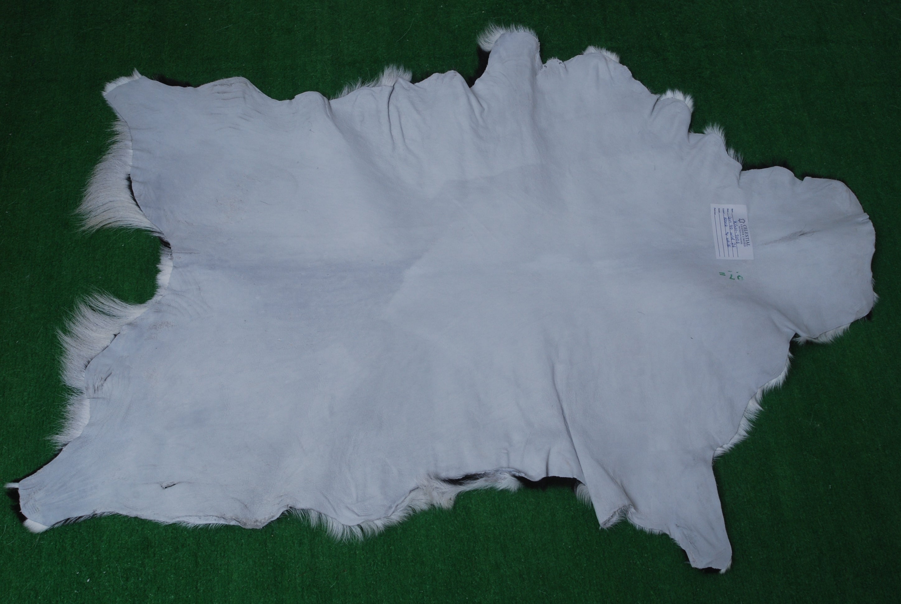 Hair-On Goat Skin Rug - Black and White Design for Unique Living Spaces - Celestial Leather Limited