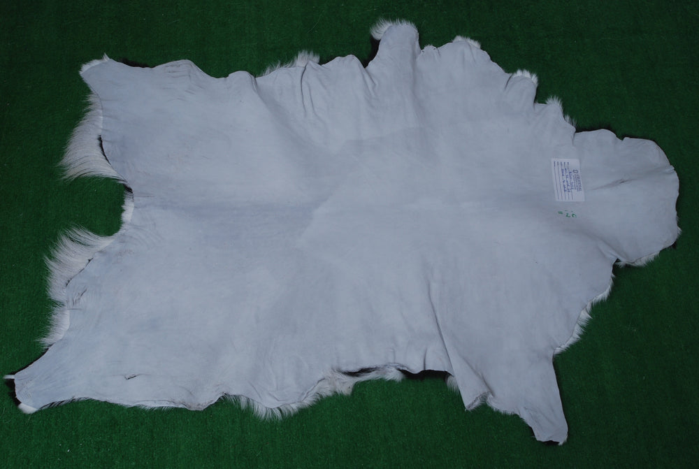 Hair-On Goat Skin Rug - Black and White Design for Unique Living Spaces - Celestial Leather Limited