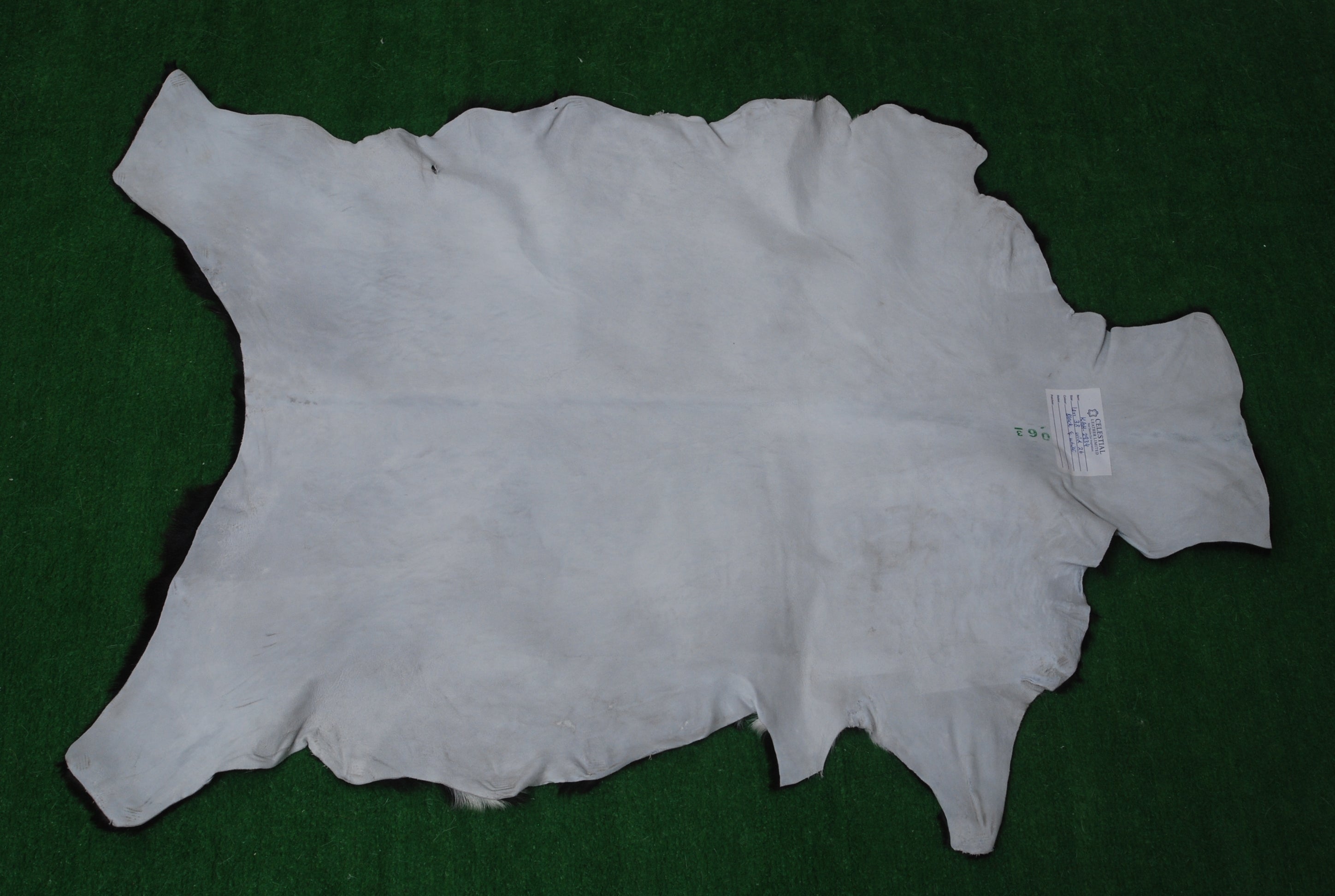 Black and White Handmade Goat Skin Rug – Rustic Charm for Your Home