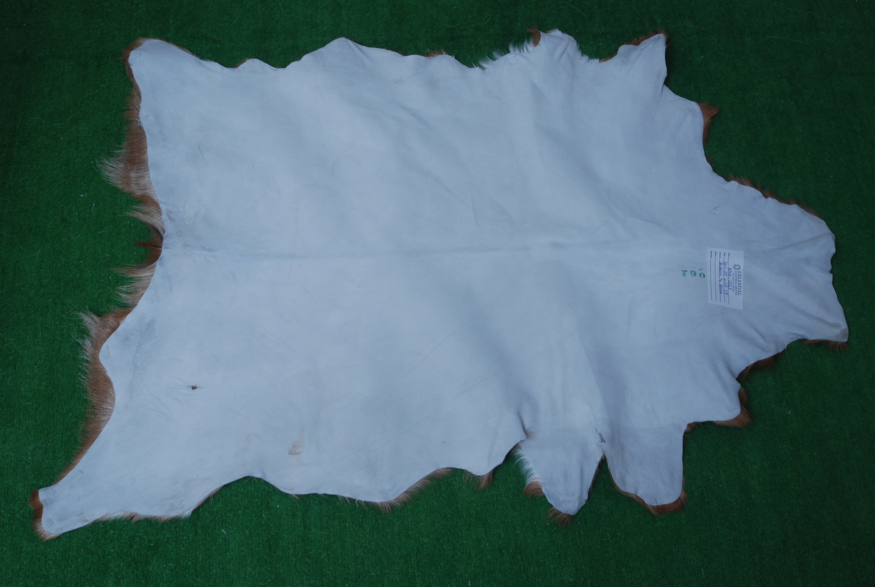 Dark Brown Rug - Soft, Durable, and Eco-Friendly - Handmade Pure Goat Skin Floor Rug - Non-Slip Suede Back