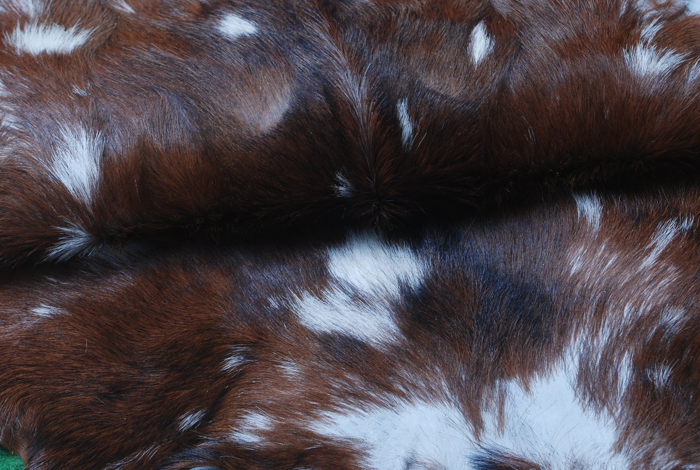 Authentic Hair-On Goat Skin Rug - Tri-Color Pattern for Stylish Home D ...