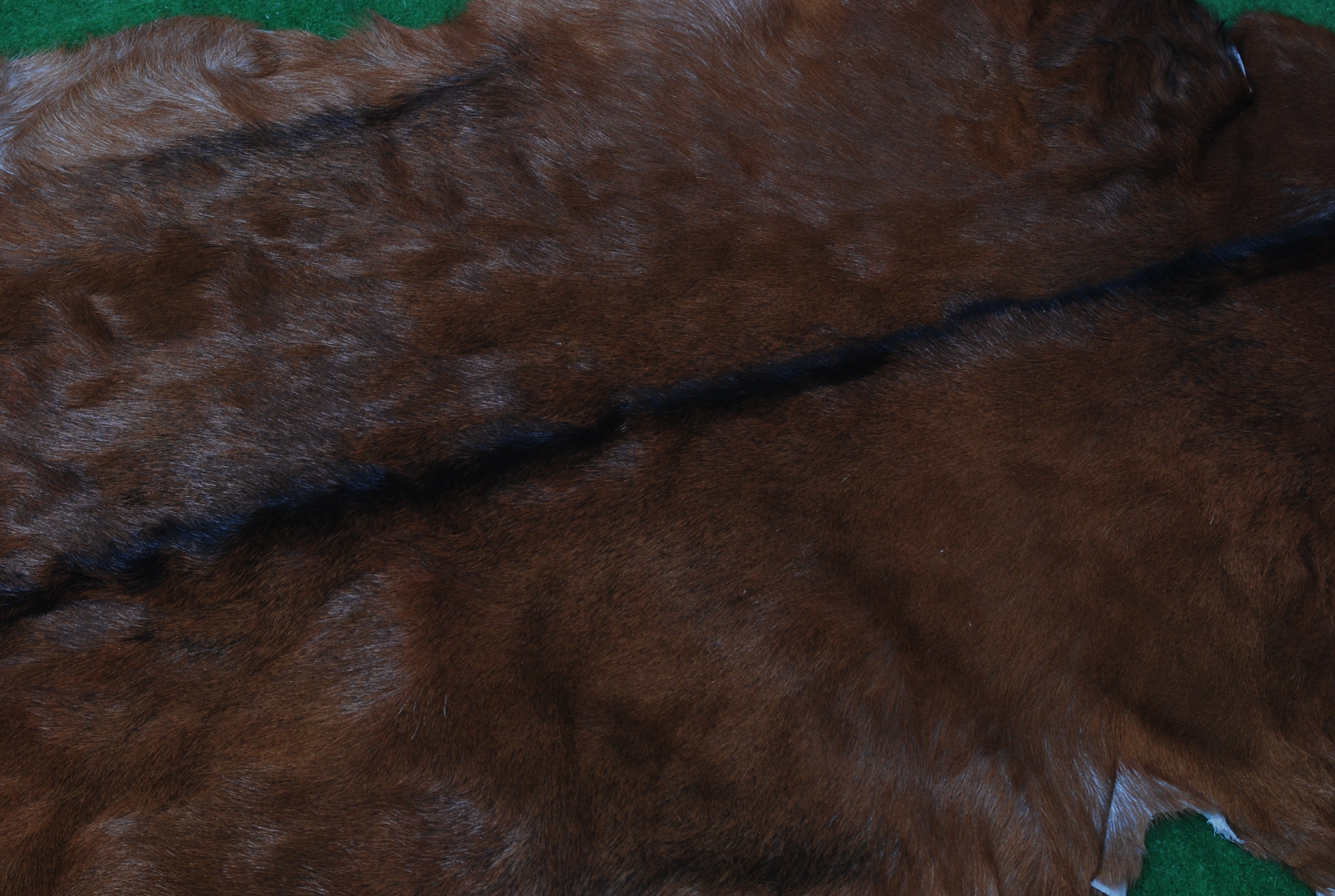 Dark Brown Rug - Soft, Durable, and Eco-Friendly - Handmade Pure Goat Skin Floor Rug - Non-Slip Suede Back