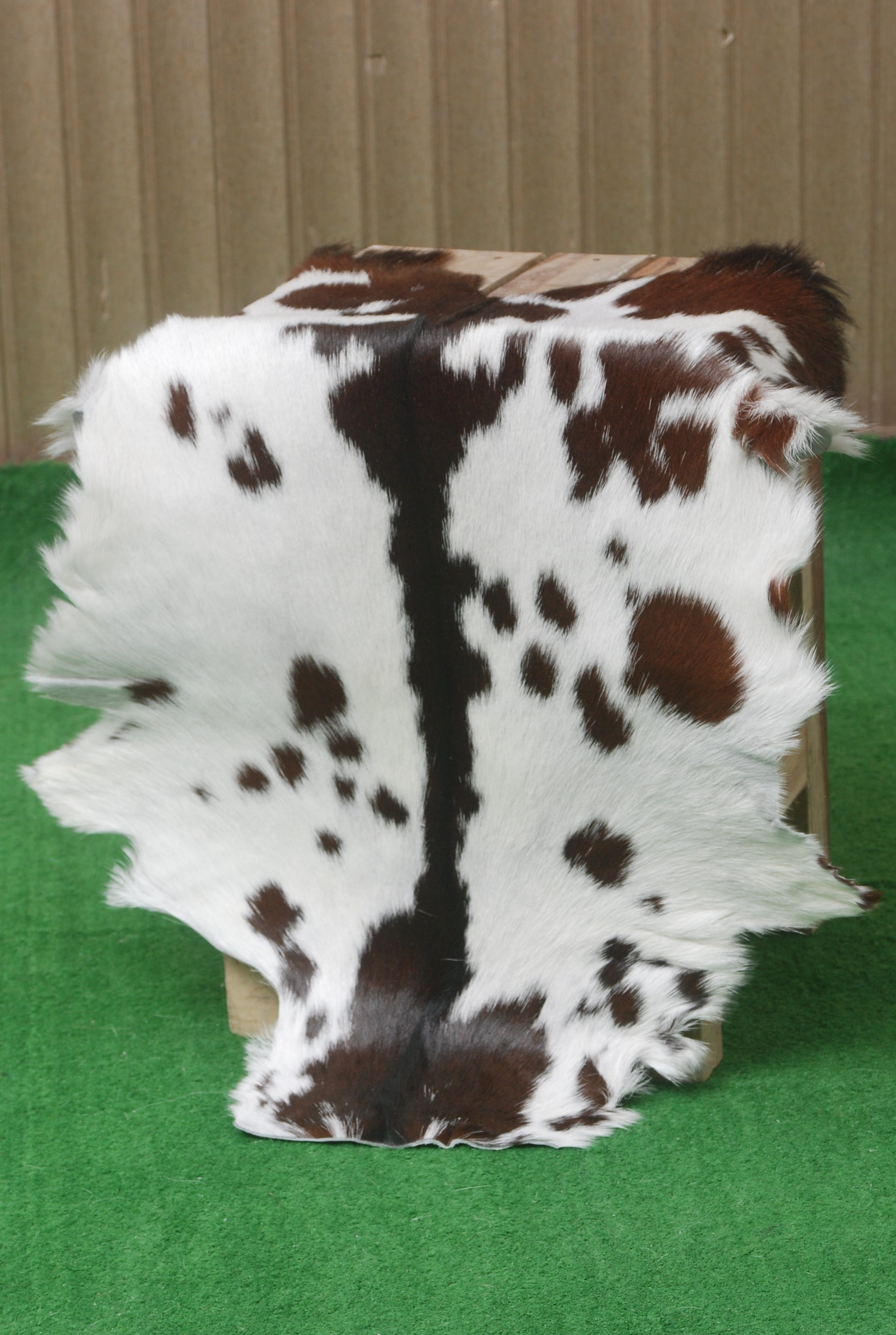 Authentic Hair-On Goat Skin Rug - Rich Dark Brown for Sophisticated Interiors