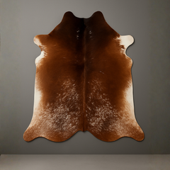 Premium Multicolour Cowhide Rug - Large Animal Print Carpet for Chic Living Spaces - Handcrafted, Hypoallergenic, Non-Slip Suede Back