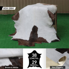 Handcrafted Dark Brown Goat Skin Rug – Authentic Elegance for Your Home