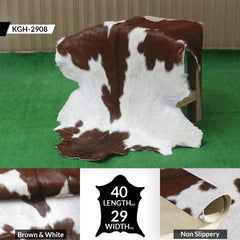 Dark Brown Rug - Soft, Durable, and Eco-Friendly - Handmade Pure Goat Skin Floor Rug - Non-Slip Suede Back