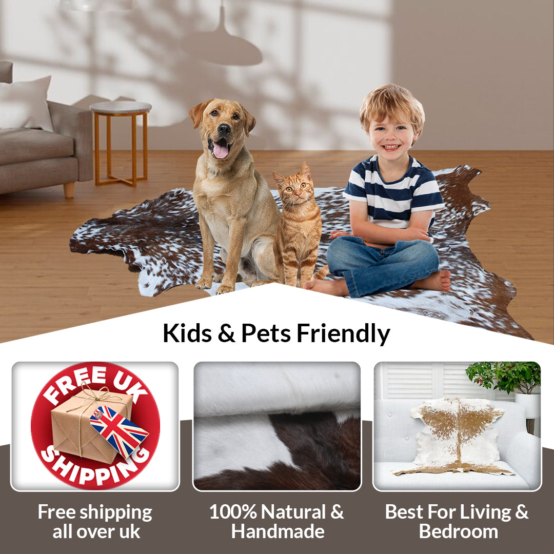 Handcrafted Dark Brown Goat Skin Rug – Authentic Elegance for Your Home - Celestial Leather Limited