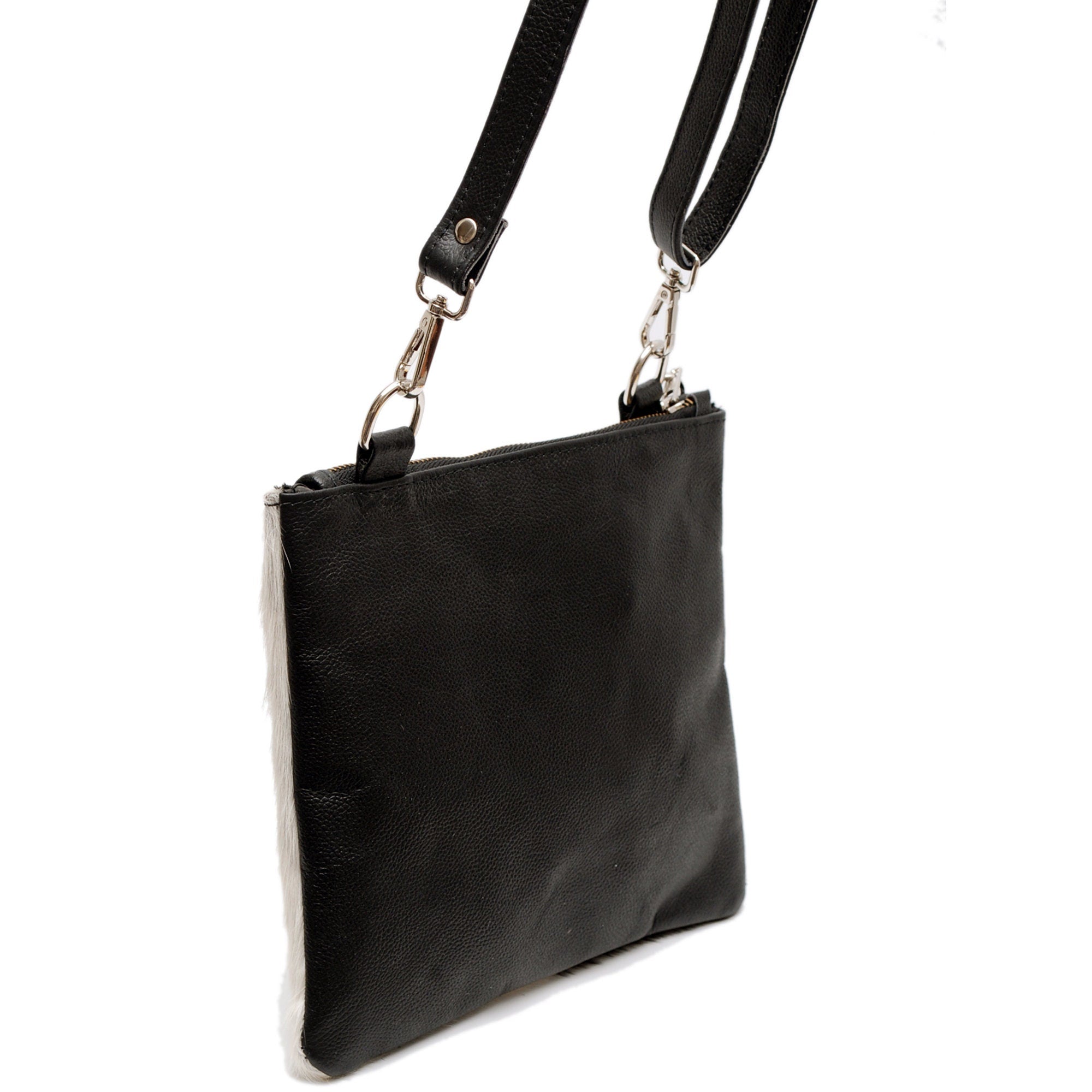 Gorgeous Multi-Colour Vegan Leather Handbag with Celestial Hair on Hide Leather - Unique & Handcrafted Design with Gold Hardware - Celestial Leather Limited