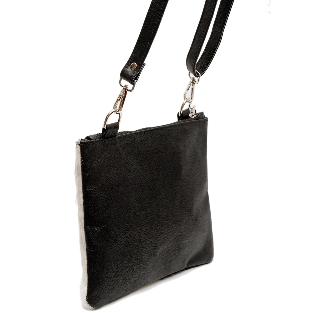 Gorgeous Multi-Colour Vegan Leather Handbag with Celestial Hair on Hide Leather - Unique & Handcrafted Design with Gold Hardware - Celestial Leather Limited