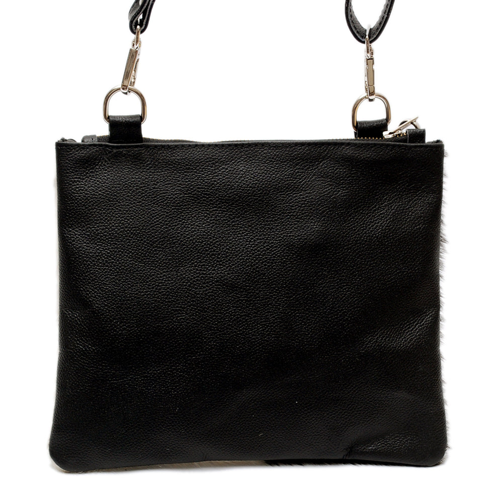 Gorgeous Multi-Colour Vegan Leather Handbag with Celestial Hair on Hide Leather - Unique & Handcrafted Design with Gold Hardware - Celestial Leather Limited