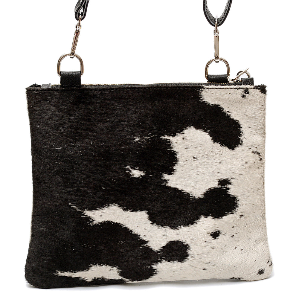 Luxurious Custom Vegan Leather Handbag with Gold Hardware - Unique Cowhide Markings, Adjustable Strap, Distressed Design - Perfect Gift for - Celestial Leather Limited