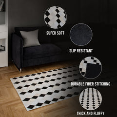 Luxurious Handmade Natural Cowhide Patchwork Rug - Unique Home Décor Accent for Any Room