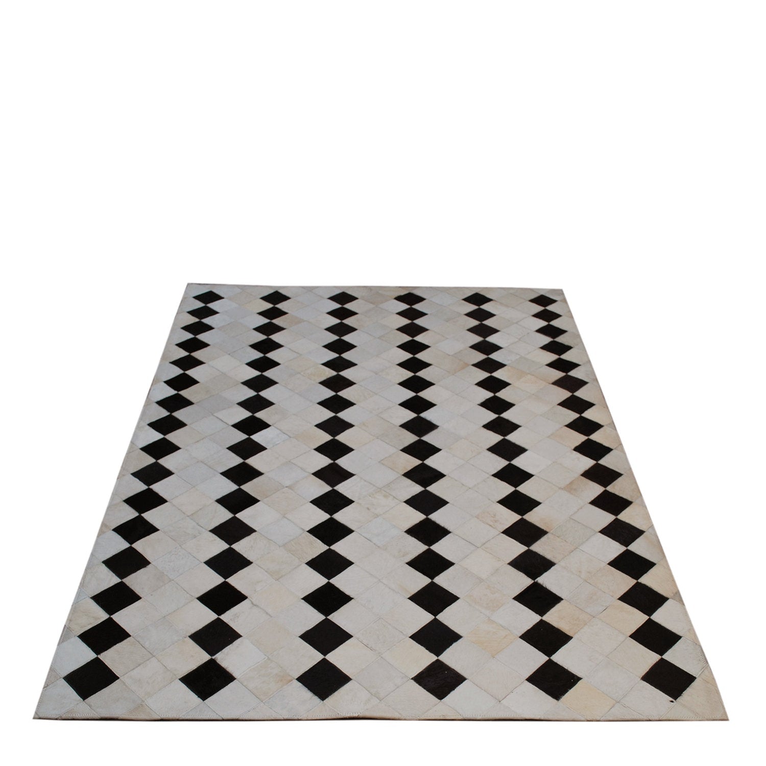 Luxurious Handmade Natural Cowhide Patchwork Rug - Unique Home Décor Accent for Any Room