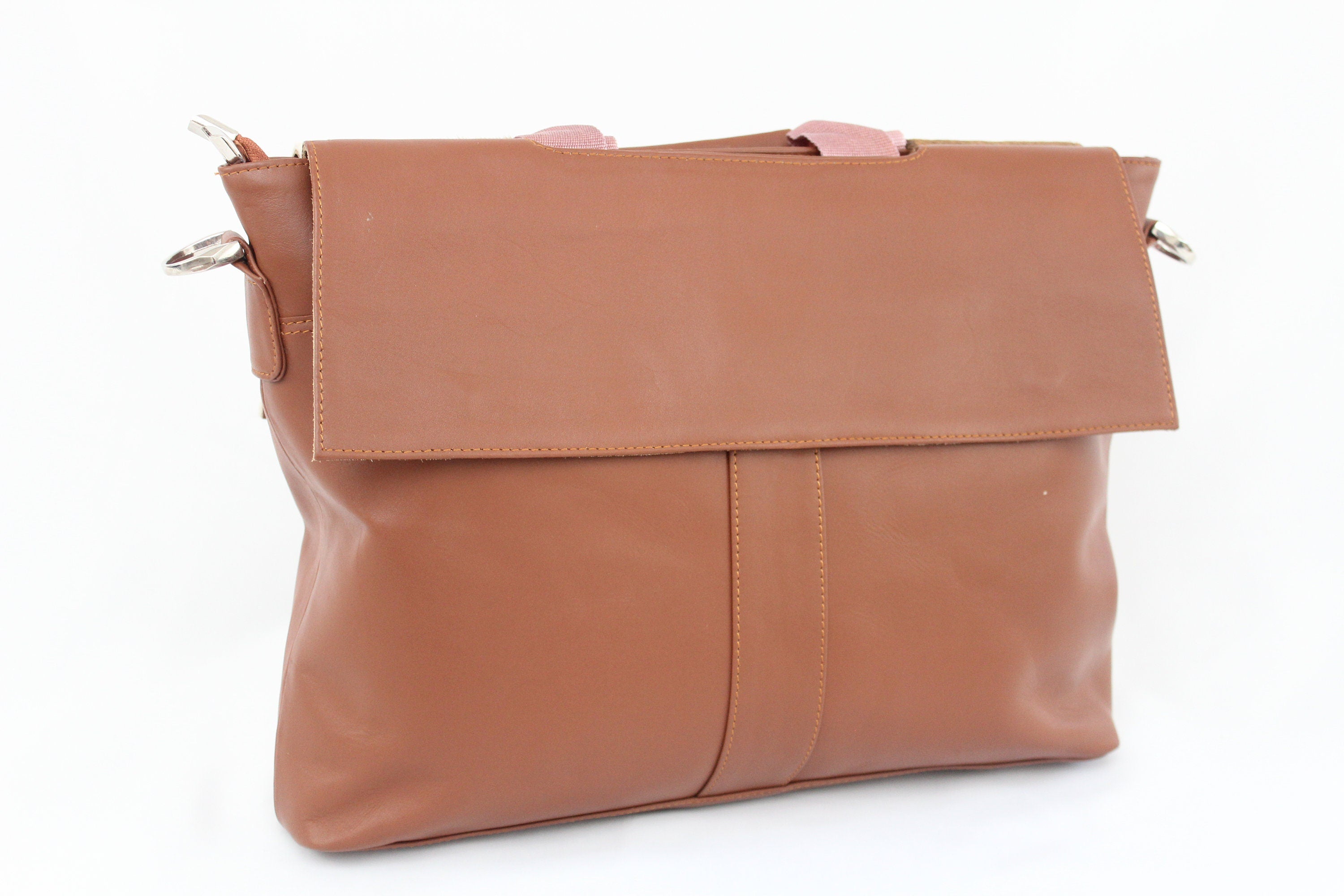 Stylish Cowhide Hair On Laptop Bag Messenger Bag with Unique Animal Print & Sustainable Materials - DSC-0756 - Celestial Leather Limited