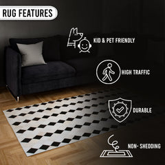 Luxurious Handmade Natural Cowhide Patchwork Rug - Unique Home Décor Accent for Any Room