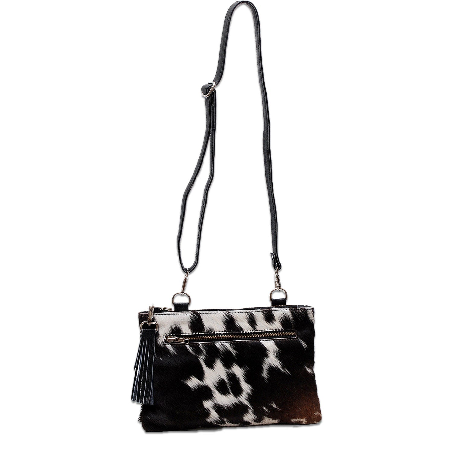 Classic Structured Vegan Leather Crossbody Bag with Gold Hardware | Handcrafted Unique Cowhide Handbag for Women - Multi-Colour Celestial - Celestial Leather Limited