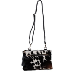 Classic Structured Vegan Leather Crossbody Bag with Gold Hardware | Handcrafted Unique Cowhide Handbag for Women - Multi-Colour Celestial - Celestial Leather Limited