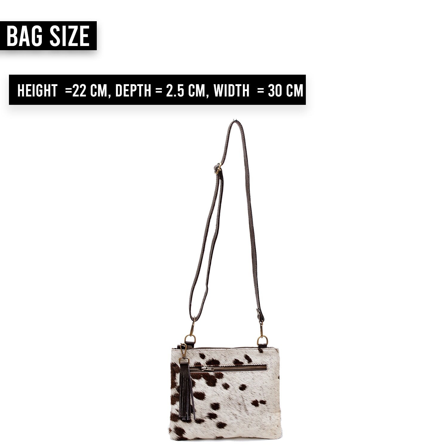 Elegant Vegan Leather Cross Body Bag with Gold Hardware - Unique Handcrafted Cowhide Handbag for Women - Adjustable Strap Evening Bag - Celestial Leather Limited