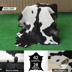 Luxurious Handmade Black & White Goat Skin Rug: Soft, Hypoallergenic, Sustainable, Non-Shedding & Unique - Add Nature's Beauty to Your Home - Celestial Leather Limited