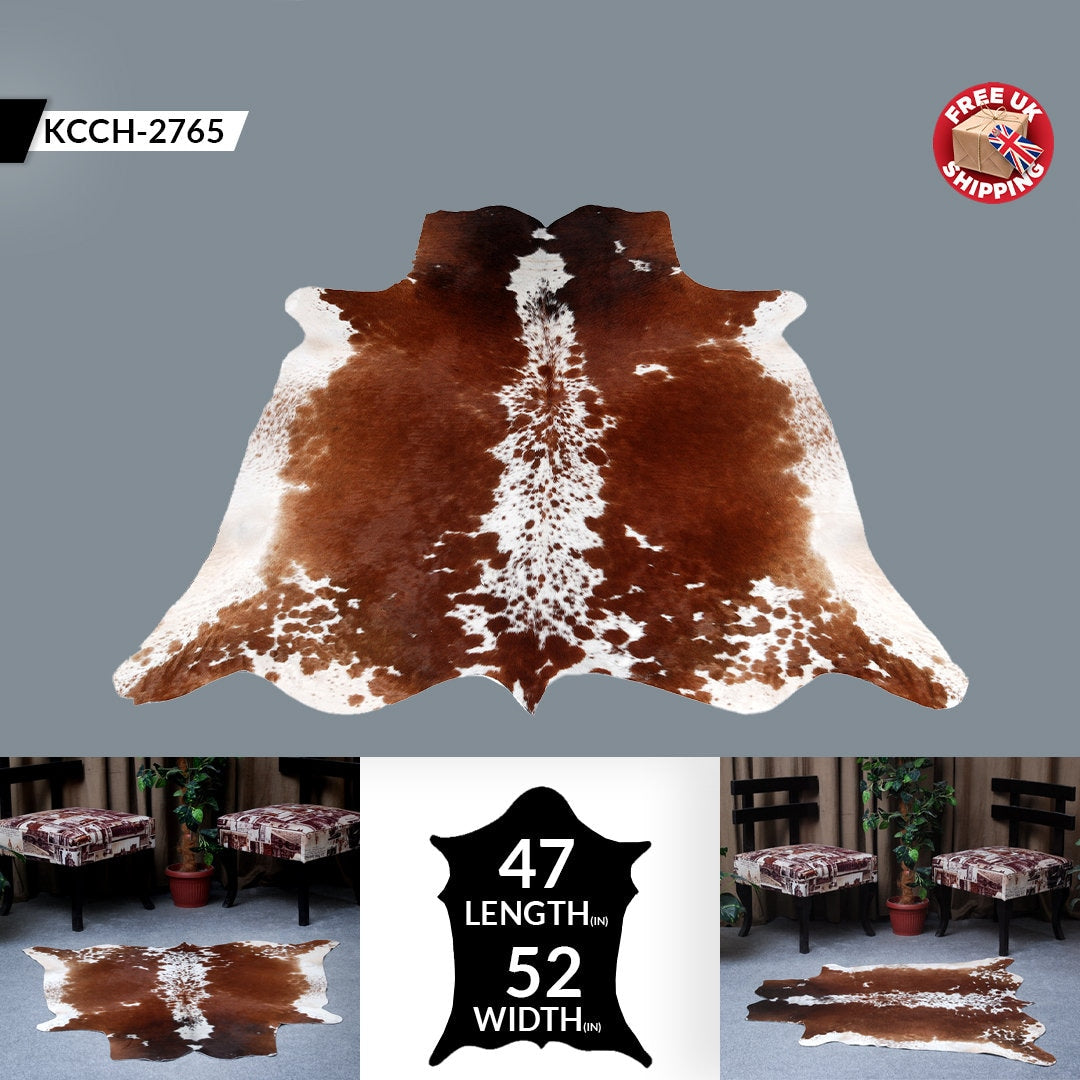 Luxurious Multicolour Cowhide Rug with Animal Print - Handmade, Hypoallergenic, Non-Slip Backing - Unique and Elegant Home Decor Piece - Celestial Leather Limited