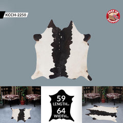 Luxurious Dark Brown & White Cowhide Rug - Hypoallergenic Large Animal Pattern Carpet for Lounge - Non Slip Suede Back - Free Shipping - Celestial Leather Limited