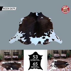 Luxury Brown & White Cowhide Rug | Non-Slip Backing | Hypoallergenic | Non-Shedding | Perfect for Bedroom - Living Room | Free Shipping in - Celestial Leather Limited