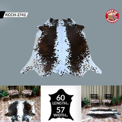Luxurious Brown & White Cowhide Rug - Hypoallergenic, Non-Slip, Non-Shedding - Perfect for Bedroom - Living Room - Free UK Shipping - Celestial Leather Limited