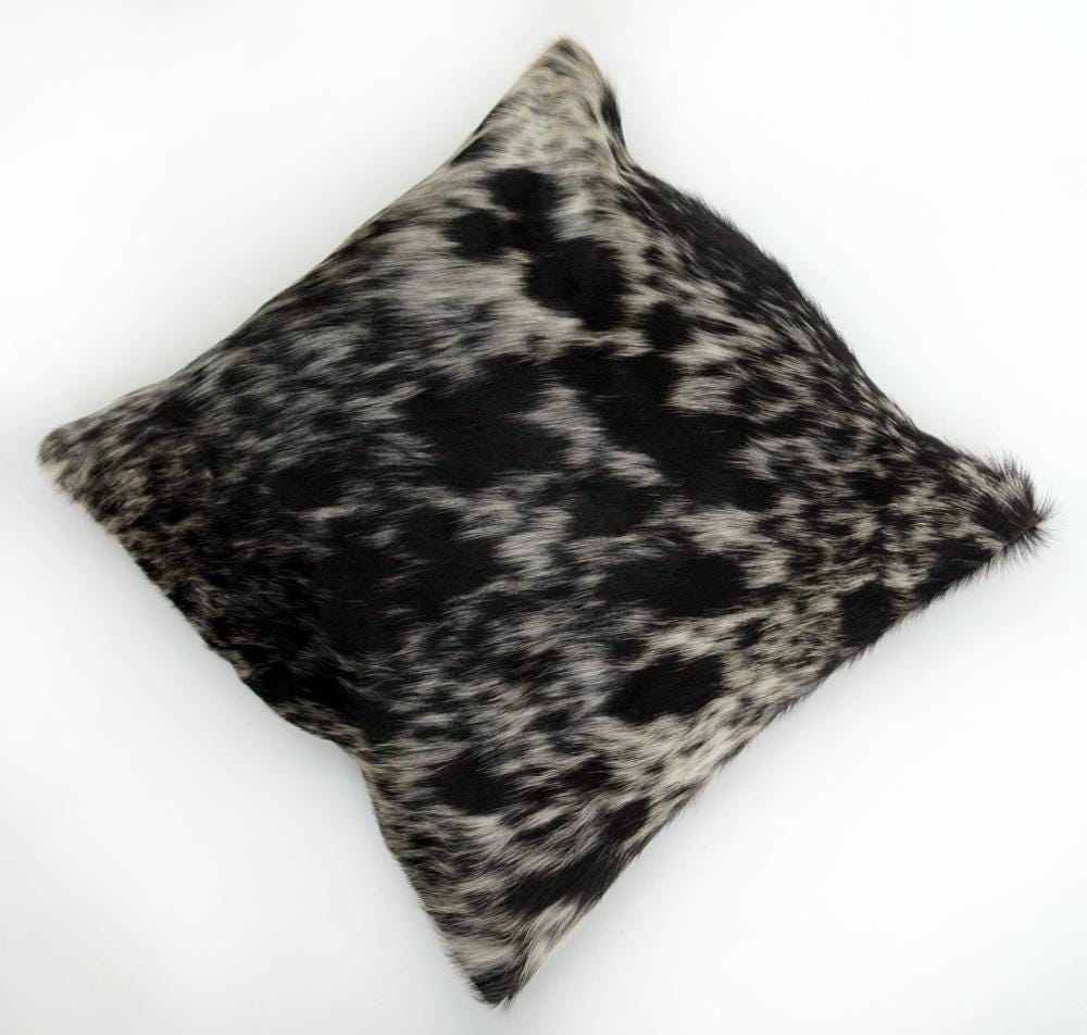 Cowhide Cushion Covers Genuine Leather Hair-on Animal Skin Home Decor Cowboy Style Rustic Exotic Leather Decorative Pillows