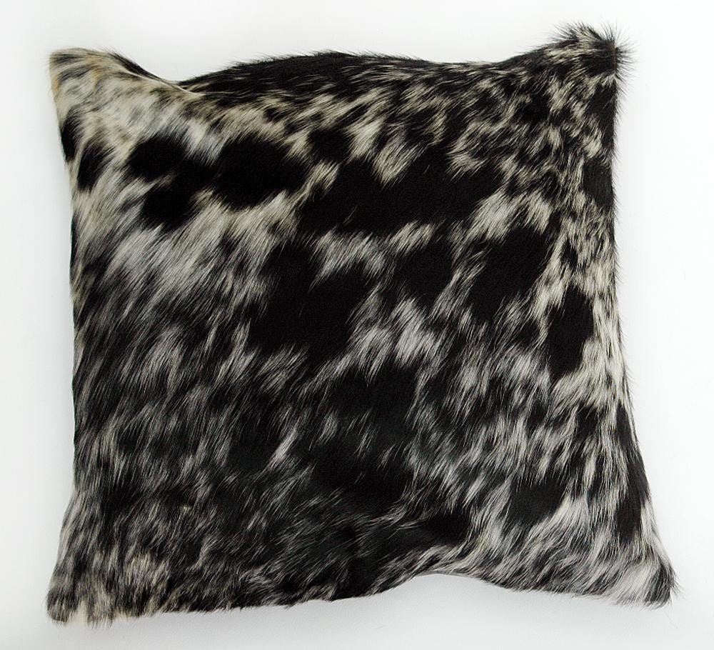 Cowhide Cushion Covers Genuine Leather Hair-on Animal Skin Home Decor Cowboy Style Rustic Exotic Leather Decorative Pillows