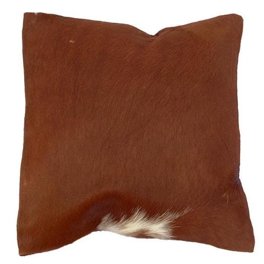 Add a Touch of Rustic Charm with Genuine Cowhide Cushion Covers - Eco-Friendly Leather Home Decor - Stylish Exotic Animal Skin Cushion