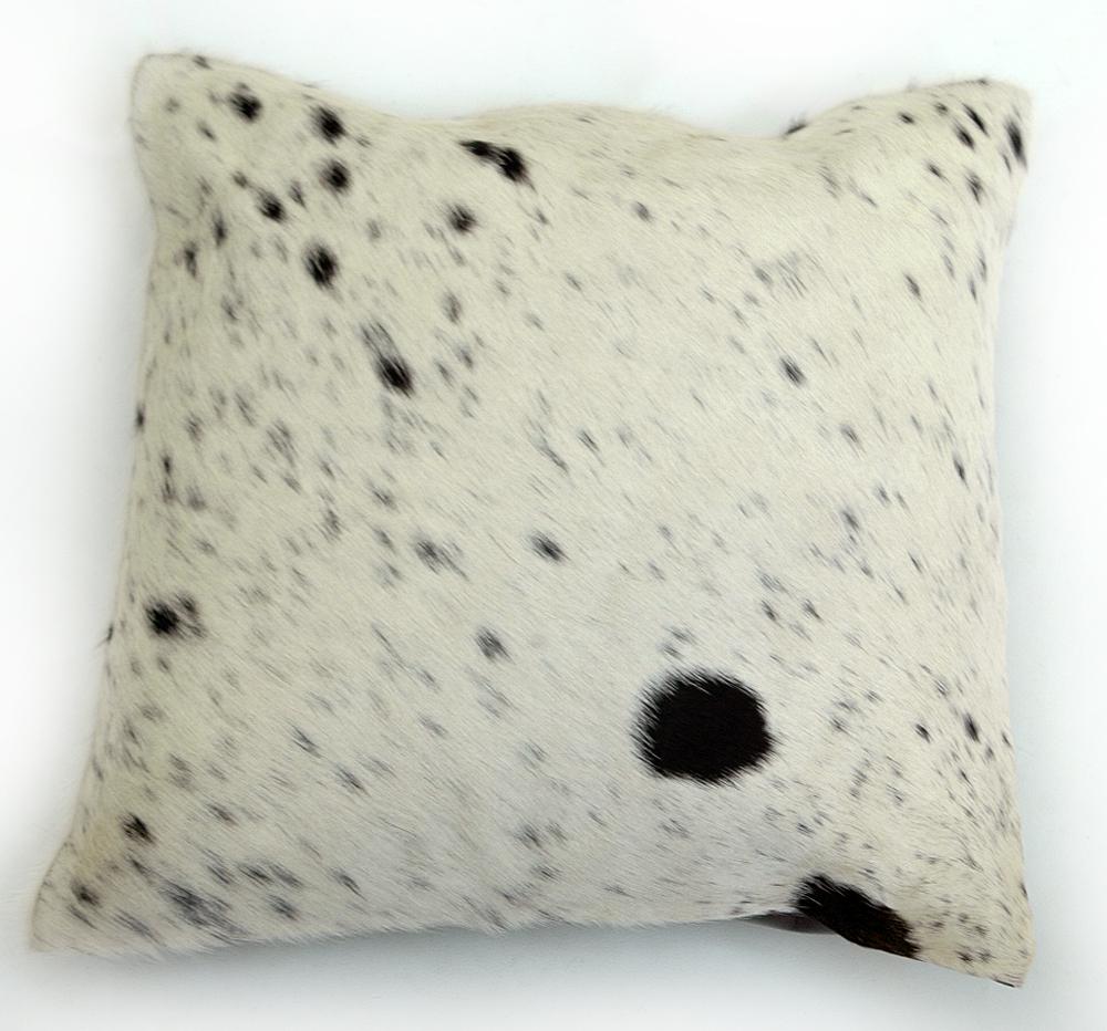 Luxury Cowhide Cushion Cover | Genuine Leather Exotic Animal Skin Home Decor Pillow Case | Stylish Hair-On Leather Cushion Cover