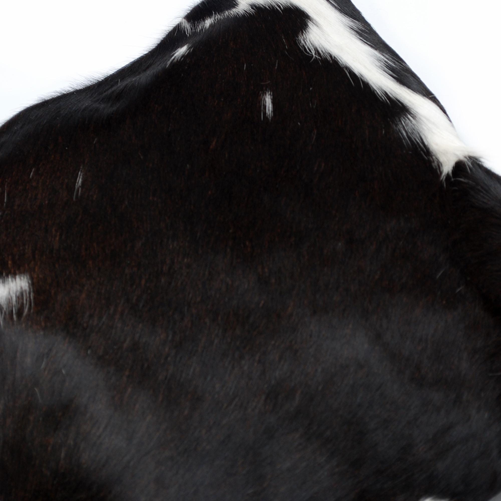 Luxurious Brown and White Cowhide Cushion Cover - Handmade Hair On Leather Pillowcase with Unique Animal Patterns and Faux Leather Back