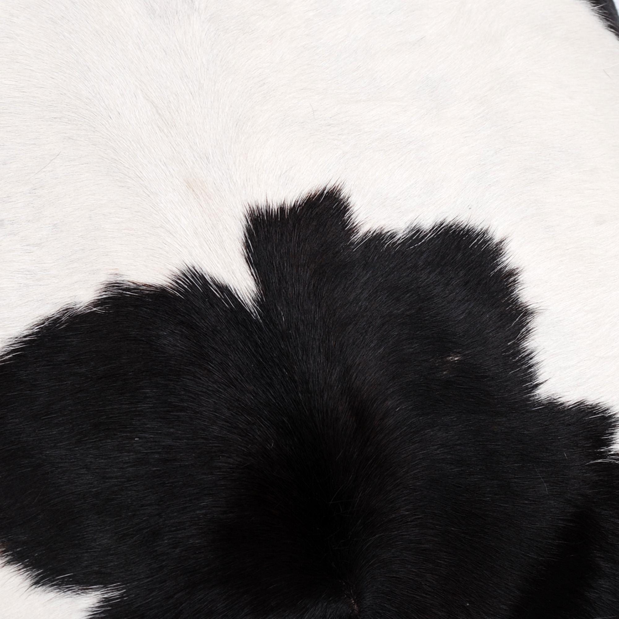 Luxurious Brown and White Cowhide Cushion Cover with Unique Animal Patterns - Handmade Hair on Leather Pillow Case for Home Décor