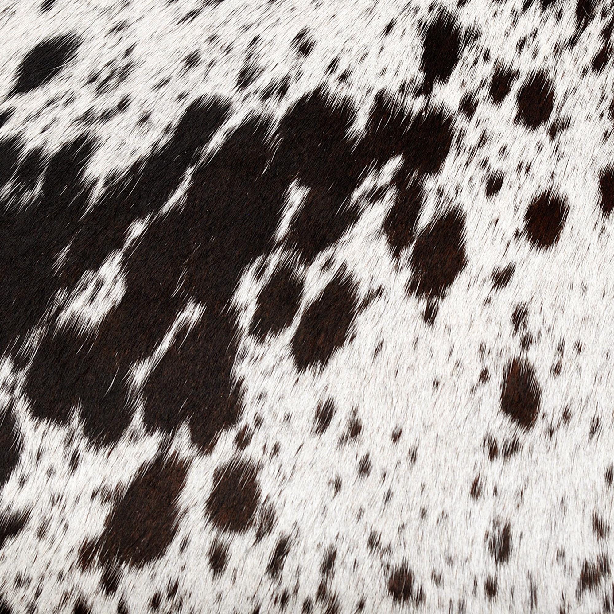 Luxury Handmade Brown and White Cowhide Accent Cushion Cover for Sofa - Rustic Elegance and Natural Beauty for Home Decor - Celestial Leather Limited