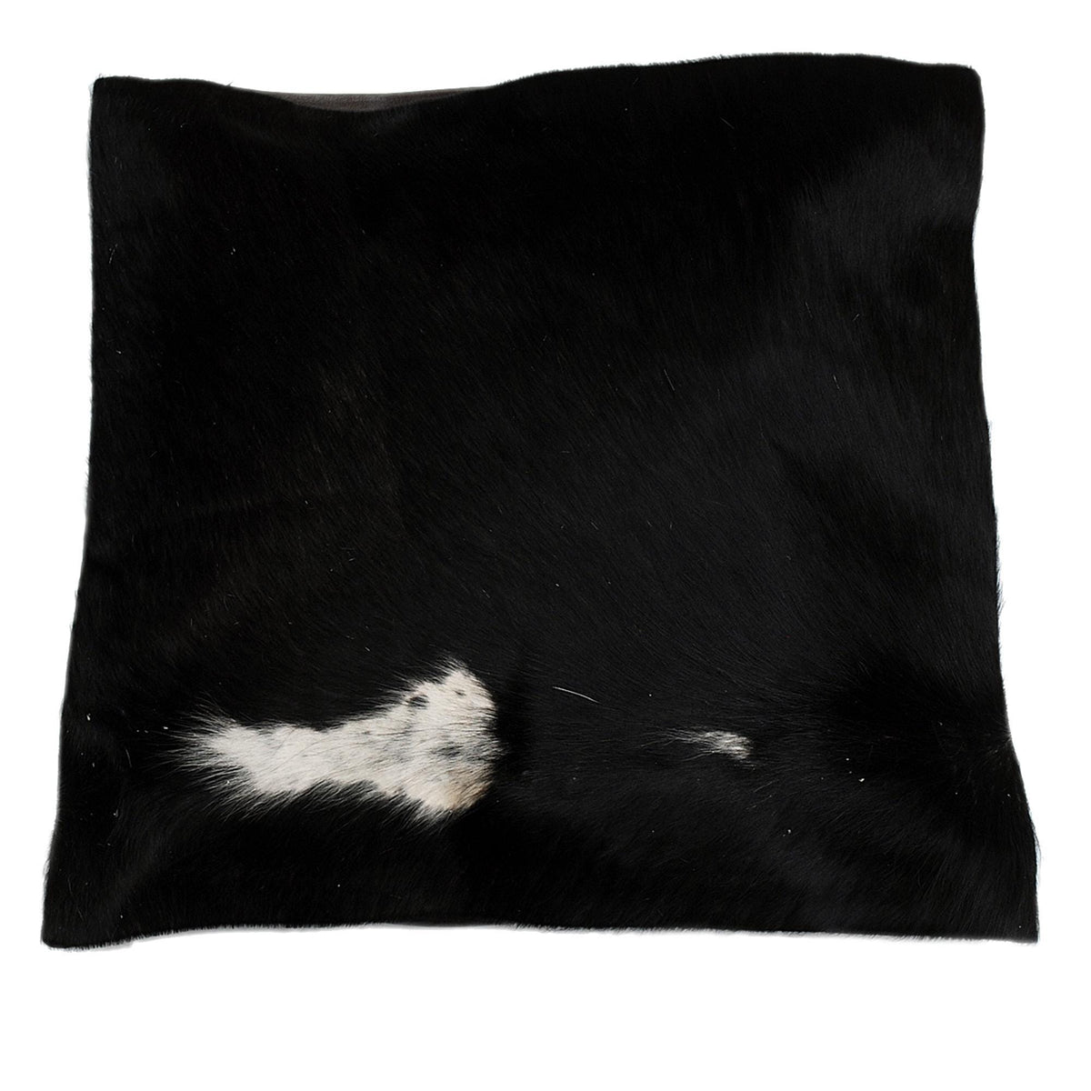 Luxurious Brown & White Cowhide Cushion Cover with Animal Print - Handmade Square Cover for Sofas, Armchairs, Beds - Rustic Elegance