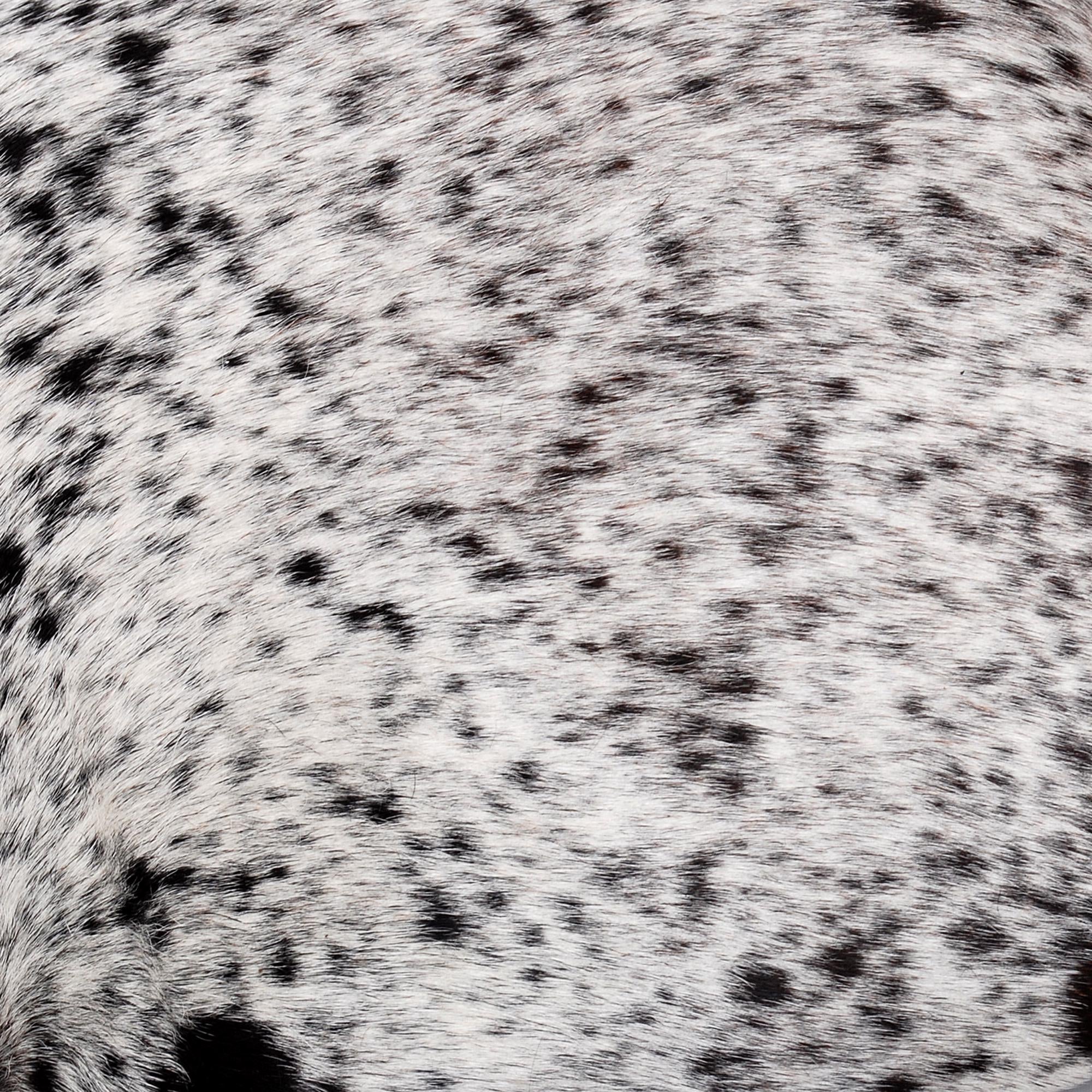 Luxurious Handmade Brown and White Cowhide Cushion Cover with Soft Faux Leather Back - Celestial Leather Limited