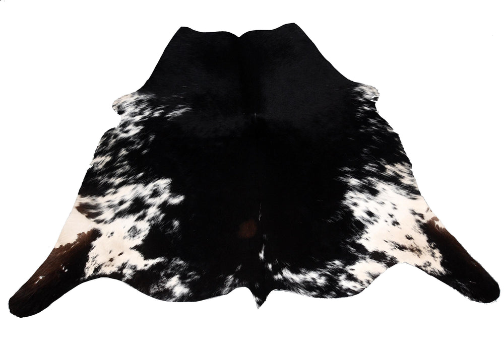 Luxury Dark Brown Cowhide Rug - Handcrafted Hypoallergenic Rug with Natural Dark Brown Hair for Bedroom/Living Room - Medium Size (16-20 sq - Celestial Leather Limited