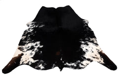 Luxury Dark Brown Cowhide Rug - Handcrafted Hypoallergenic Rug with Natural Dark Brown Hair for Bedroom/Living Room - Medium Size (16-20 sq - Celestial Leather Limited
