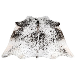 Luxurious Black & White Cowhide Rug - Hypoallergenic Medium Size with Unique Markings - Handcrafted Natural Beauty for Home Decor