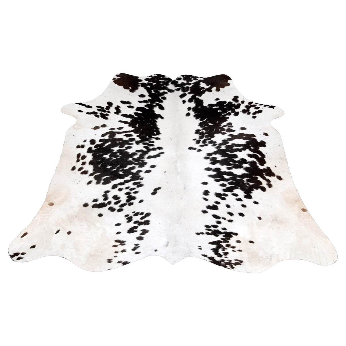 Luxurious Dark Brown & White Cowhide Rug - Small Animal Print Area Rug with Non-Slip Backing - Hypoallergenic Properties - Celestial Leather Limited