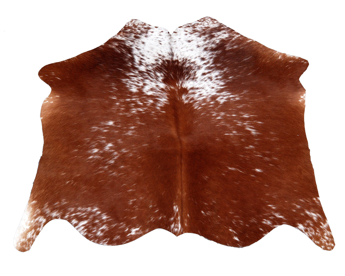 Luxury Brown & White Cowhide Rug - Hypoallergenic Non Slippery Suede Back - Handcrafted Natural Hide Carpet for Bedroom Living Room - Celestial Leather Limited