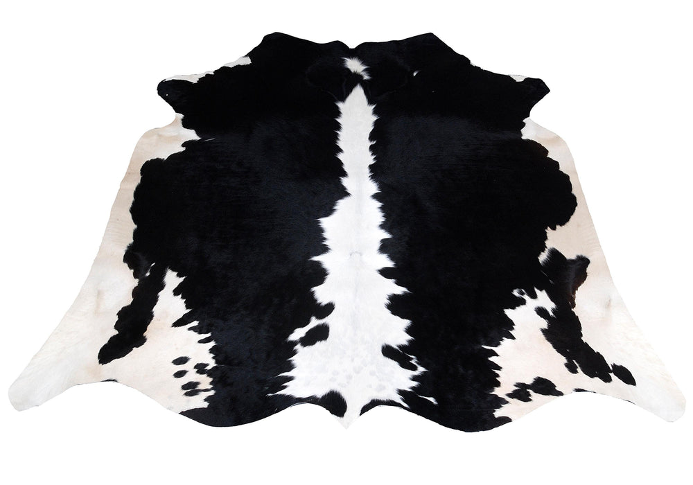 Luxurious Black & White Cowhide Rug | Large Spotted Hair Rug for Bedroom/Living Room | Hypoallergenic - Non-Slip Suede Back | Unique Natural - Celestial Leather Limited