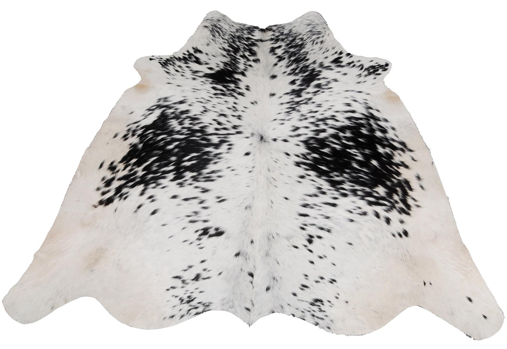 Luxurious Black & White Cowhide Rug | Hypoallergenic - Non-Slip Suede Back | Premium Quality - Unique Natural Beauty | Ideal for Bedroom - Celestial Leather Limited
