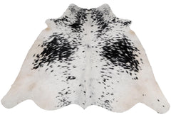 Luxurious Black & White Cowhide Rug | Hypoallergenic - Non-Slip Suede Back | Premium Quality - Unique Natural Beauty | Ideal for Bedroom - Celestial Leather Limited