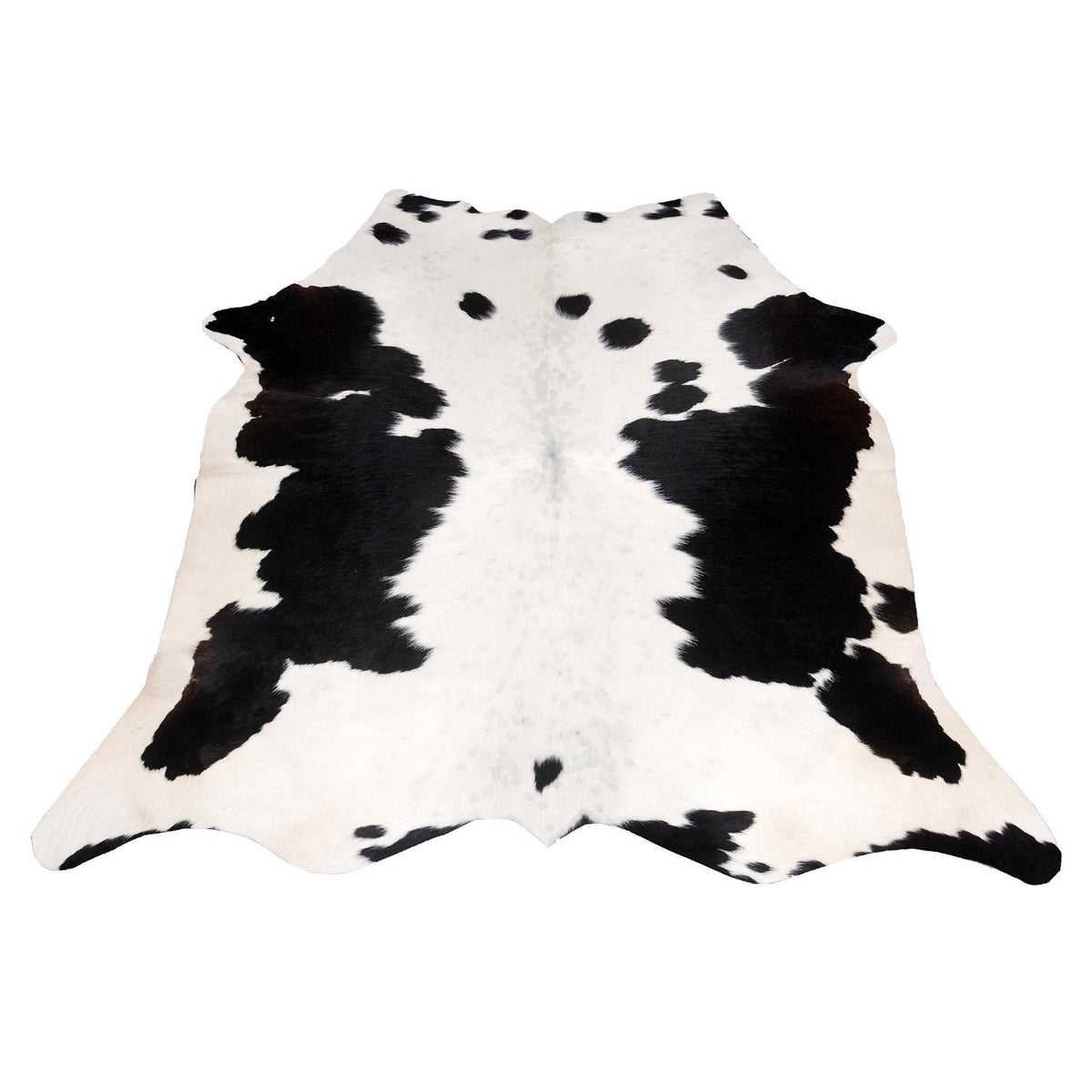 Luxurious Black and White Cowhide Rug - Hypoallergenic, Non-Slip, Handcrafted, Unique Beauty - Adds Sophistication to Any Room - Celestial Leather Limited