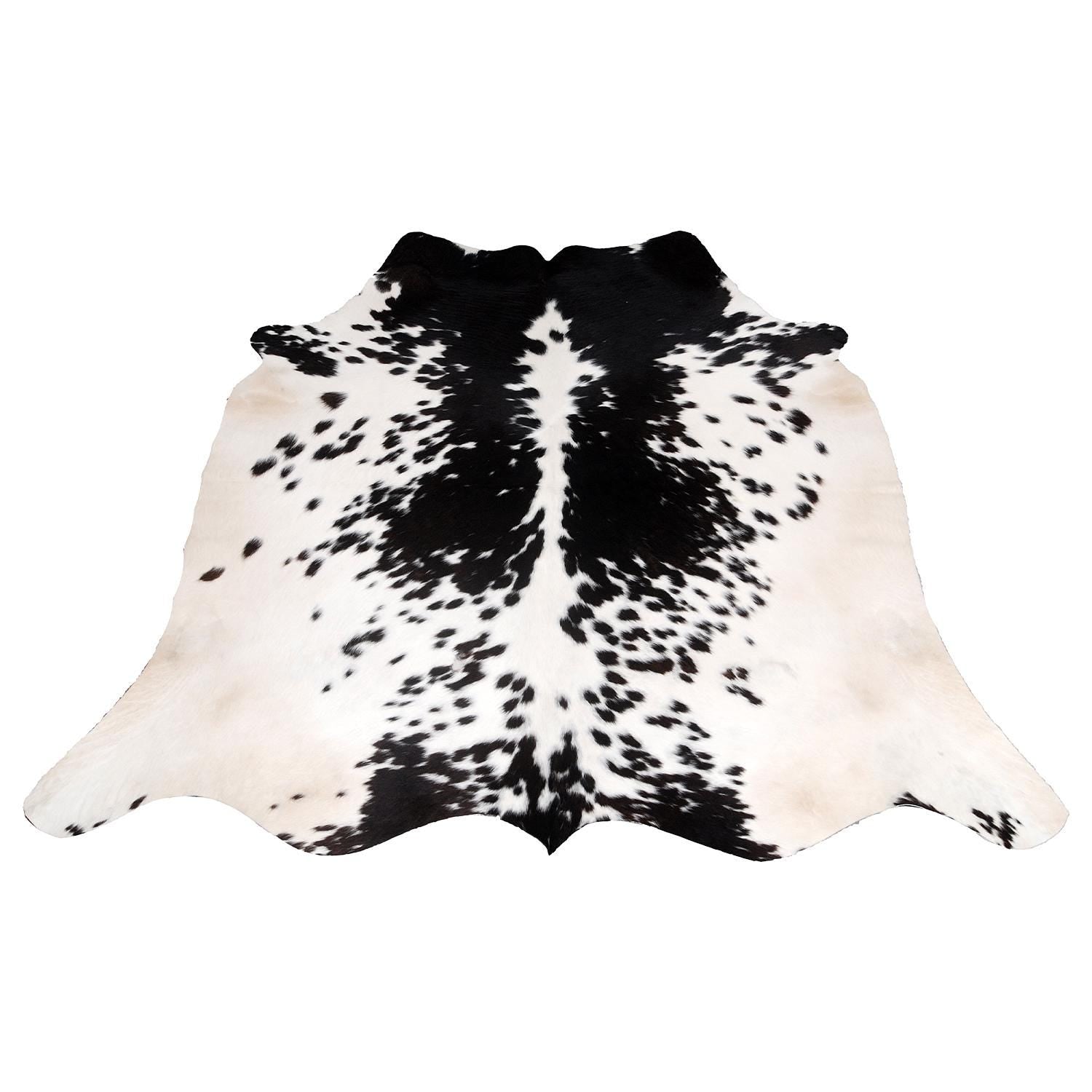 Luxurious Black & White Cowhide Rug - Large Natural Centerpiece Decor - Hypoallergenic, Non-Slip, Non-Shedding - Unique Animal Print Beauty - Celestial Leather Limited