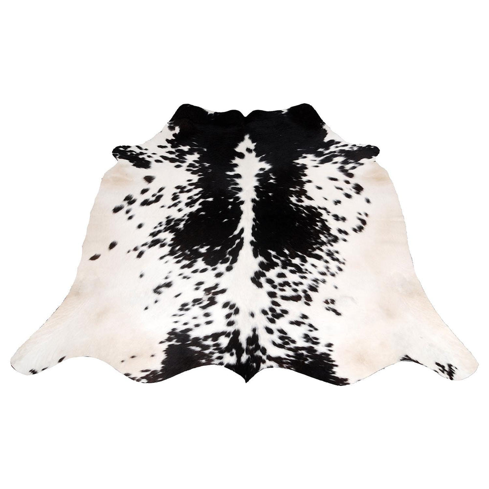 Luxurious Black & White Cowhide Rug - Large Natural Centerpiece Decor - Hypoallergenic, Non-Slip, Non-Shedding - Unique Animal Print Beauty - Celestial Leather Limited