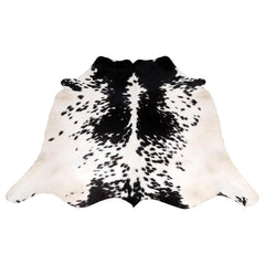 Luxurious Black & White Cowhide Rug - Large Natural Centerpiece Decor - Hypoallergenic, Non-Slip, Non-Shedding - Unique Animal Print Beauty - Celestial Leather Limited