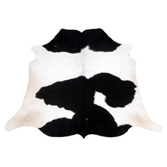 Luxurious Black & White Cowhide Rug with Non-Slip Backing - Handcrafted Natural Beauty for Modern Home Décor - Medium Size, Hypoallergenic - Celestial Leather Limited